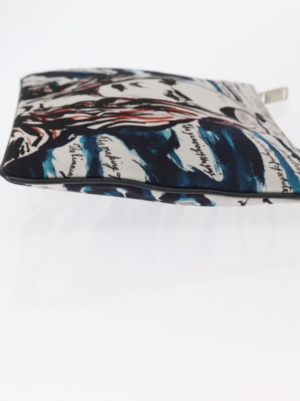 Christian Dior Clutch Bag Nylon RAYMOND PETTIBON Blue Silver Auth bs32109 - Picture 5 of 16